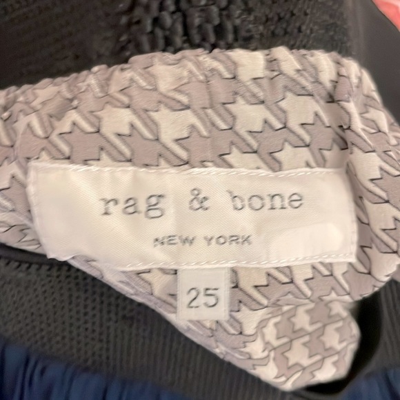 rag & bone silk navy pleated midi skirt sz 25 - Picture 2 of 2